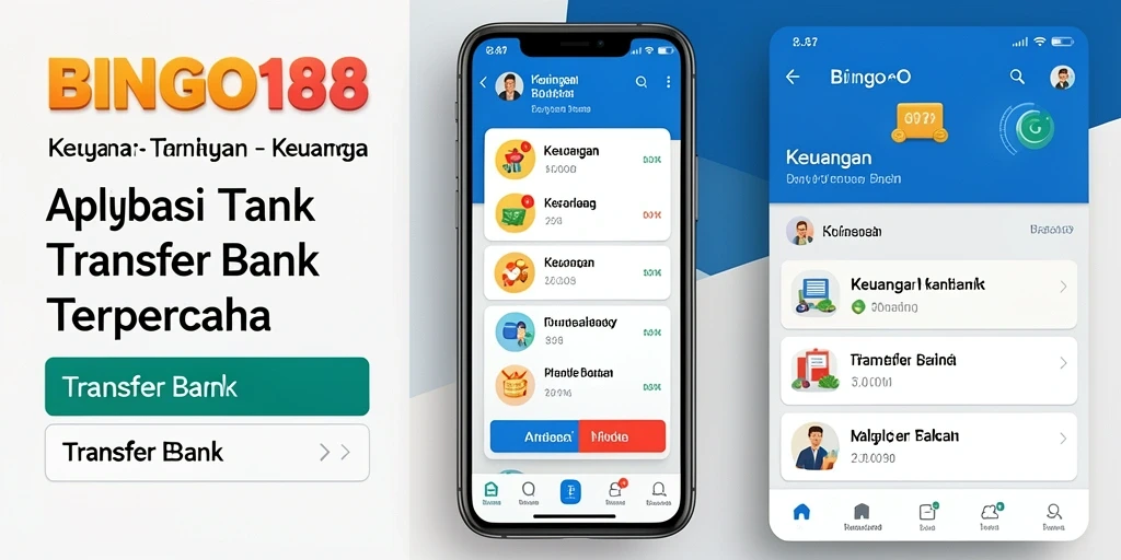 Tampilan antarmuka aplikasi BINGO188 untuk Transfer Bank yang user-friendly.