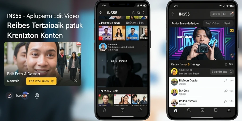 Tampilan antarmuka aplikasi INS55 yang intuitif dan modern.