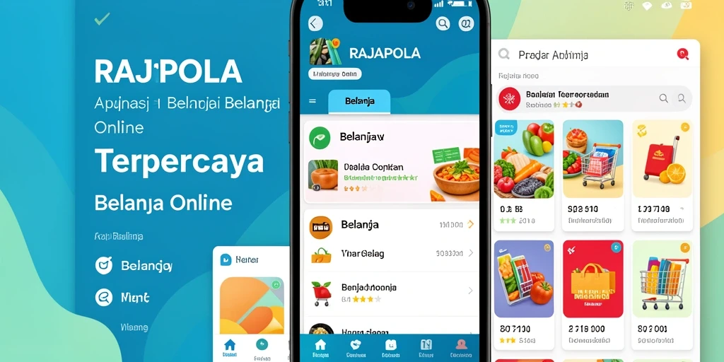 Screenshot utama RAJAPOLA menunjukkan antarmuka Belanja Online yang menarik dan fungsional.