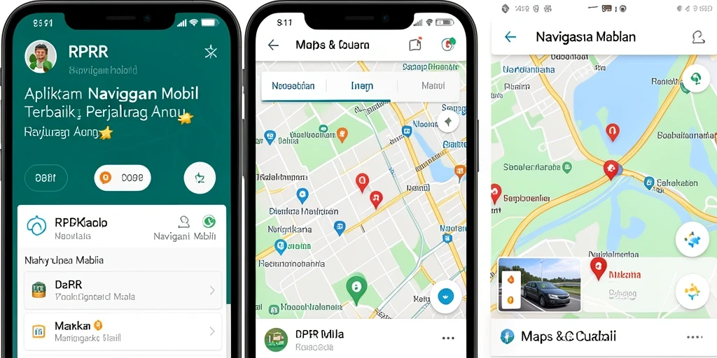 Antarmuka RPRR yang intuitif untuk navigasi mobil.