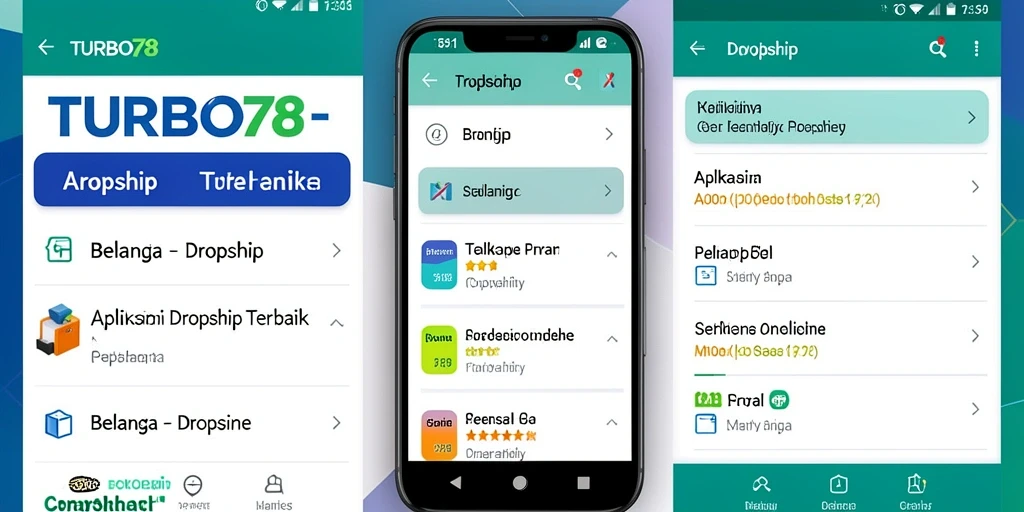 Tampilan antarmuka TURBO78 yang user-friendly untuk dropship.